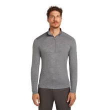 Icebreaker Underwear Long Sleeve Half-Zip 200 Oasis LS - Merino Wool, fitted - grey Men's